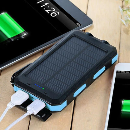 50000mAh Solarenergie Powerbank – Wasserdicht, Robust & Mit Taschenlampe