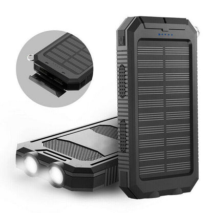 50000mAh Solarenergie Powerbank – Wasserdicht, Robust & Mit Taschenlampe