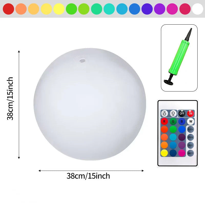 LED-Aufblasbare Leuchtbälle für Pool und Garten