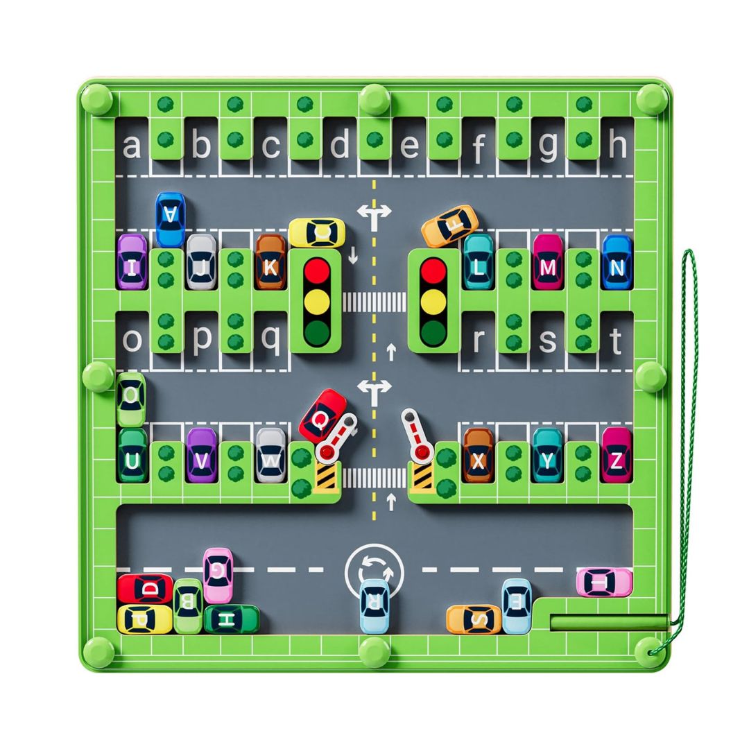 Peuter Parkhaus Labyrinth – Leer und spielen mit Buchstaben