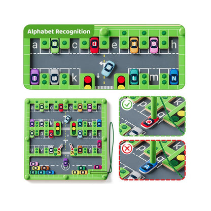 Peuter Parkhaus Labyrinth – Leer und spielen mit Buchstaben