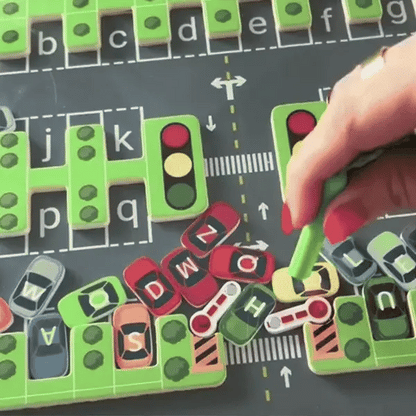 Peuter Parkhaus Labyrinth – Leer und spielen mit Buchstaben