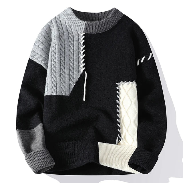 Luna Patchwork Pullover – Für einen modischen und warmen Look