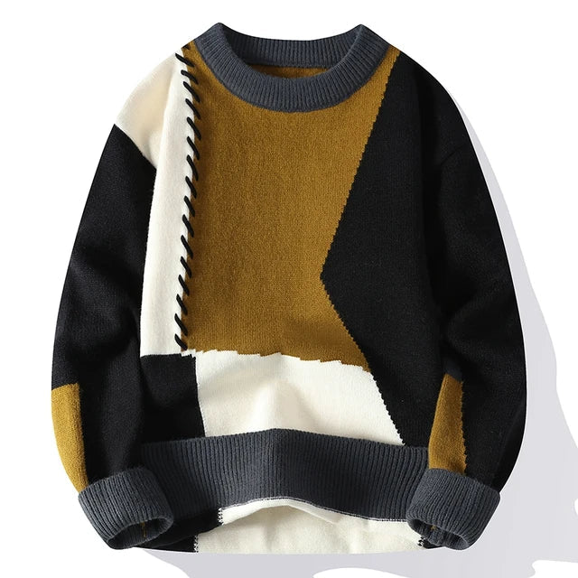 Luna Patchwork Pullover – Für einen modischen und warmen Look