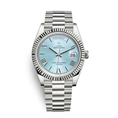 Automatische Herrenarmbanduhr mit Tages- und Datumsanzeige – Zeitlos und Elegant