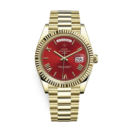 Automatische Herrenarmbanduhr mit Tages- und Datumsanzeige – Zeitlos und Elegant