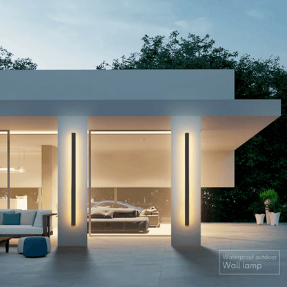 Elegante vertikale LED-Wandlampe – Wetterfeste Außen-Eleganz