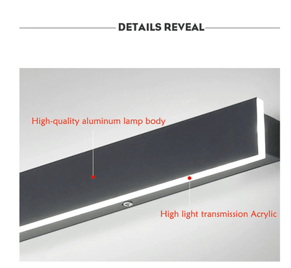Elegante vertikale LED-Wandlampe – Wetterfeste Außen-Eleganz